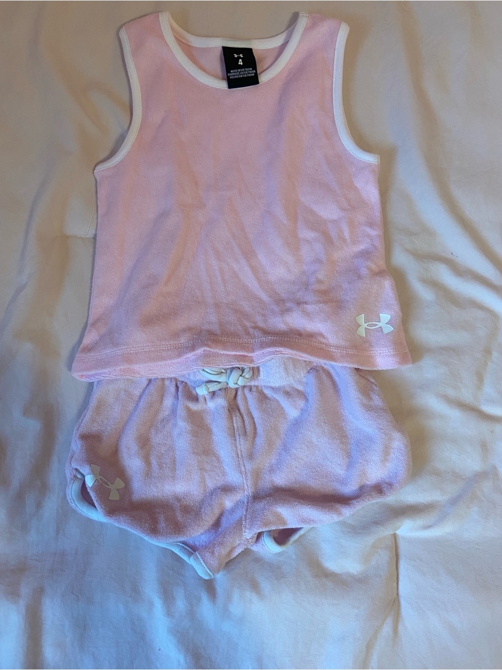 Under Armour Pink Girls' Tank & Shorts Set